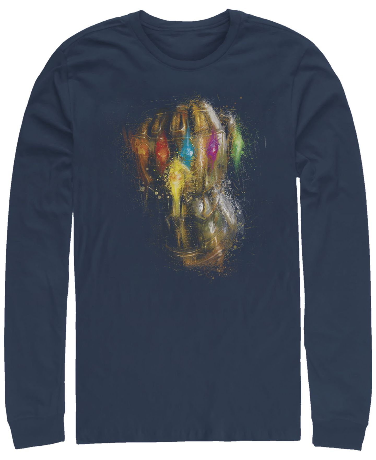 Мужская футболка Fifth Sun Marvel Avengers Endgame Thanos Gauntlet Fist, Long Sleeve, цвет: Чёрный — фото 2