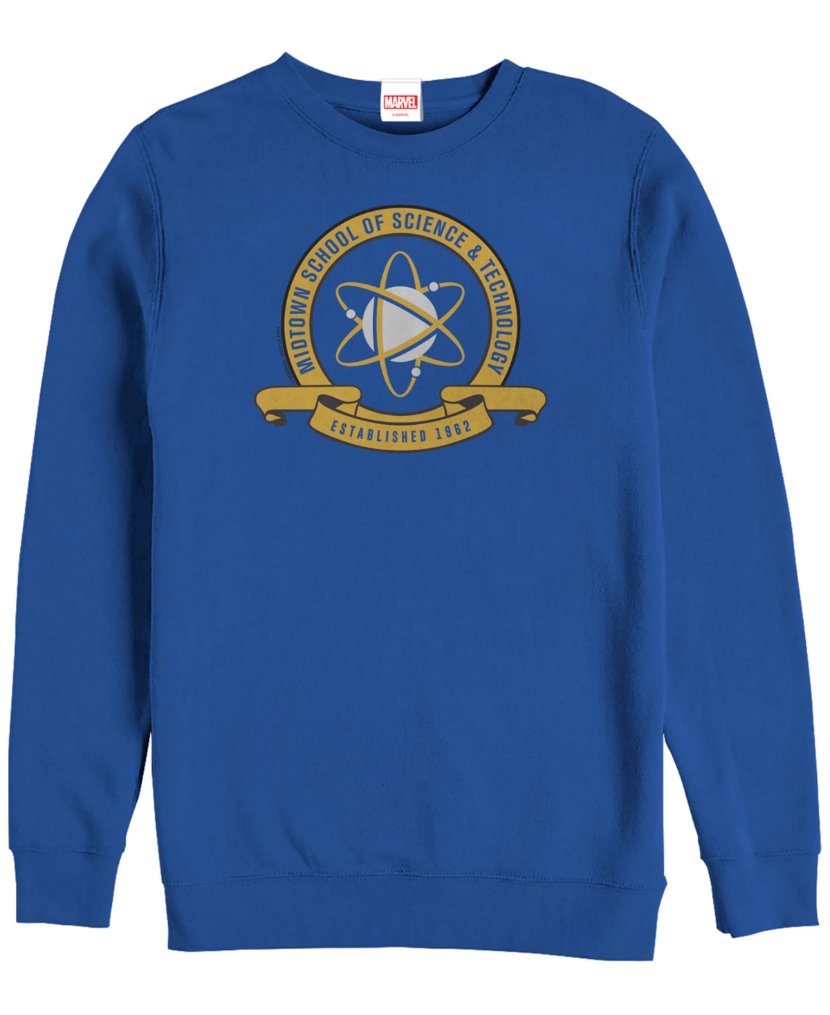 Marvel Men's Spider-Man Homecoming Midtown School of Science Logo, Crewneck Fleece
