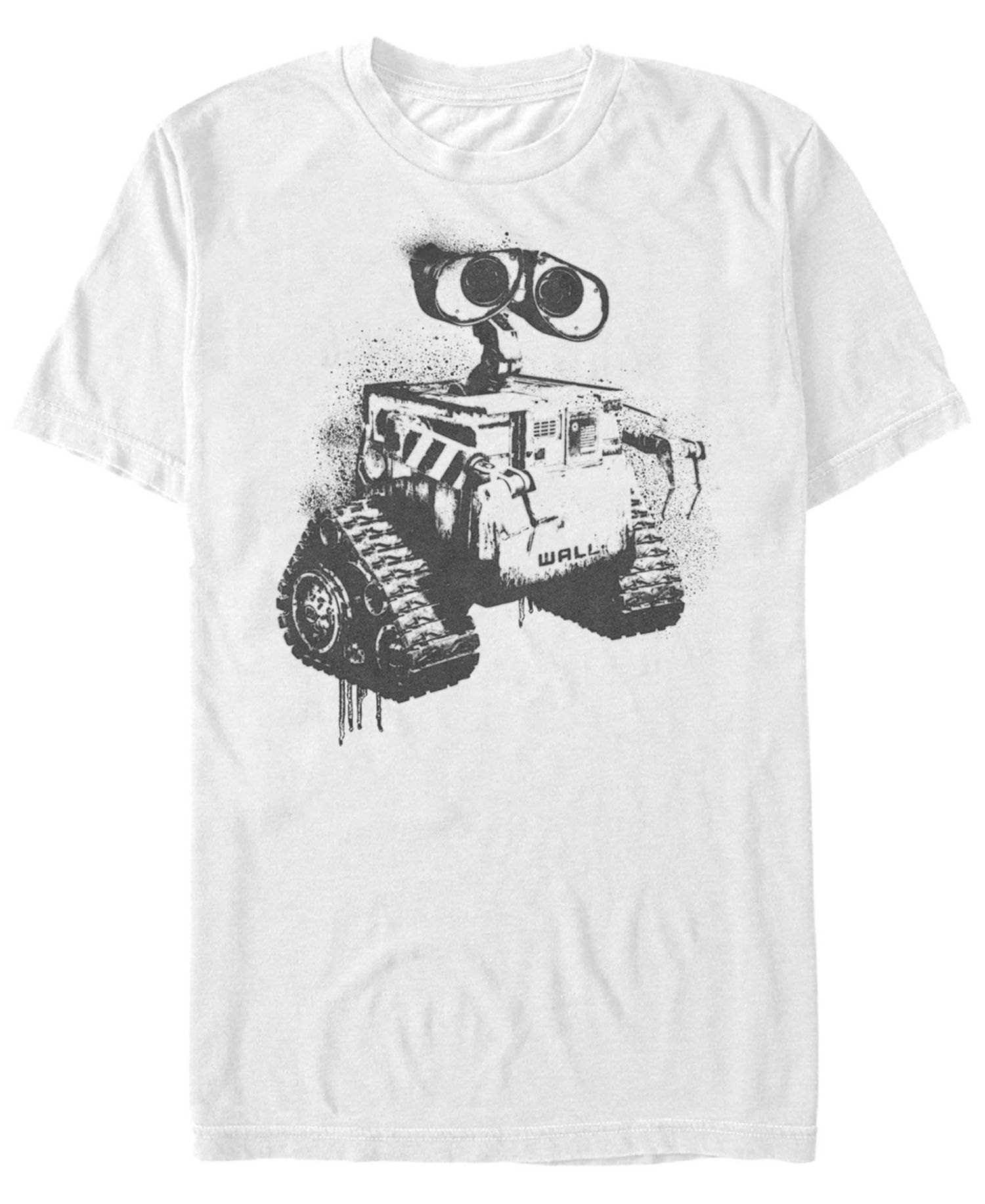 Disney Pixar Men's Wall-E Spray Paint Sketch, Short Sleeve T-Shirt