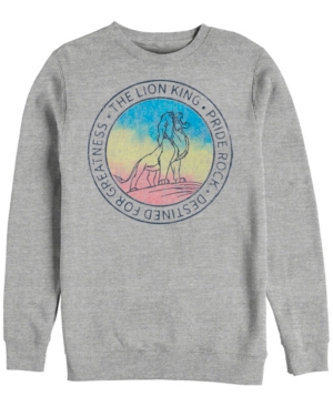 Disney Men's Lion King Pride Rock Simba Gradient Crewneck Fleece
