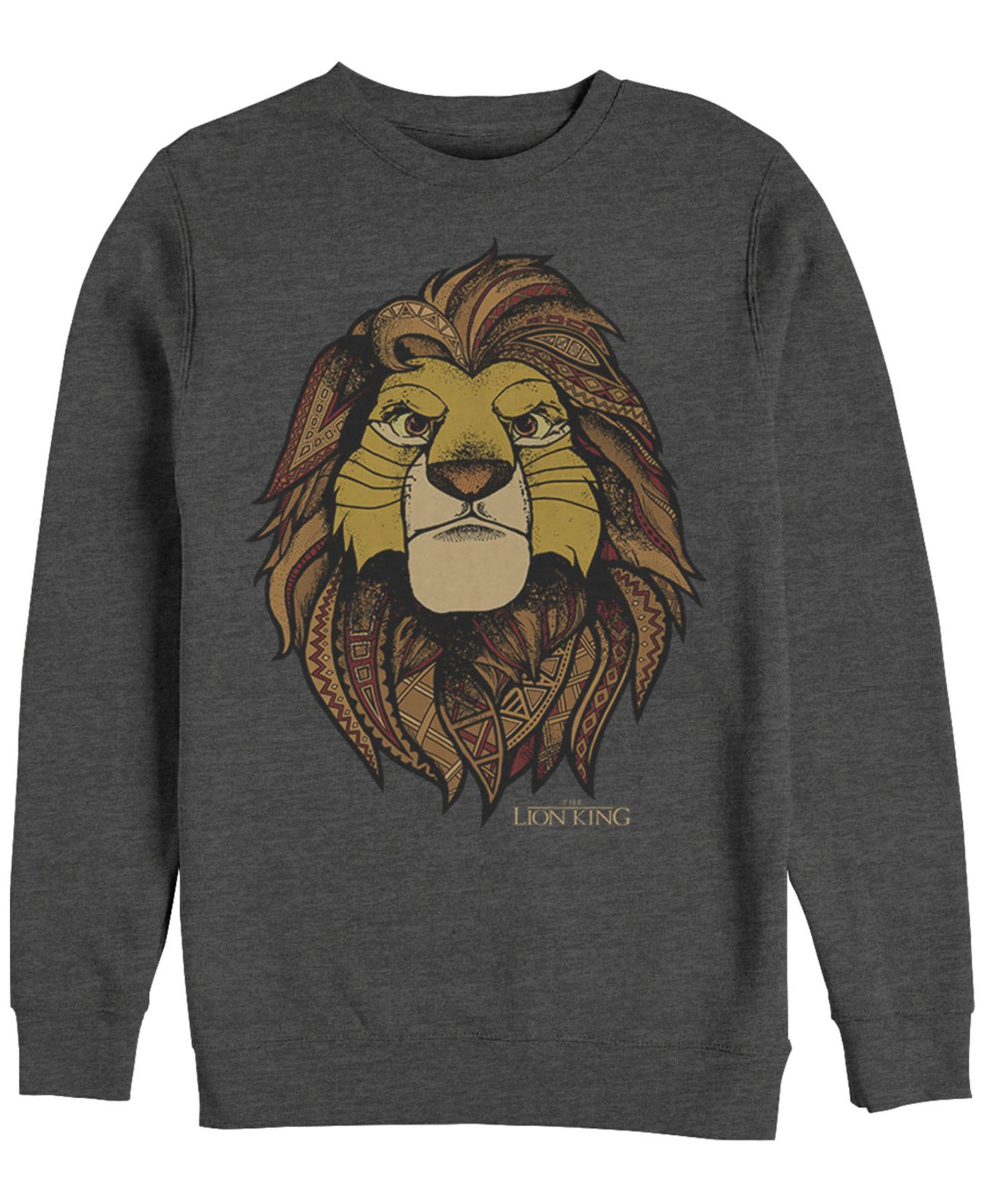Мужские топы Fifth Sun Disney Lion King Noble Simba, Crewneck Fleece, цвет: Чёрный — фото 3