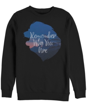 Disney Men's Lion King Simba Remember Who You are Crewneck Fleece