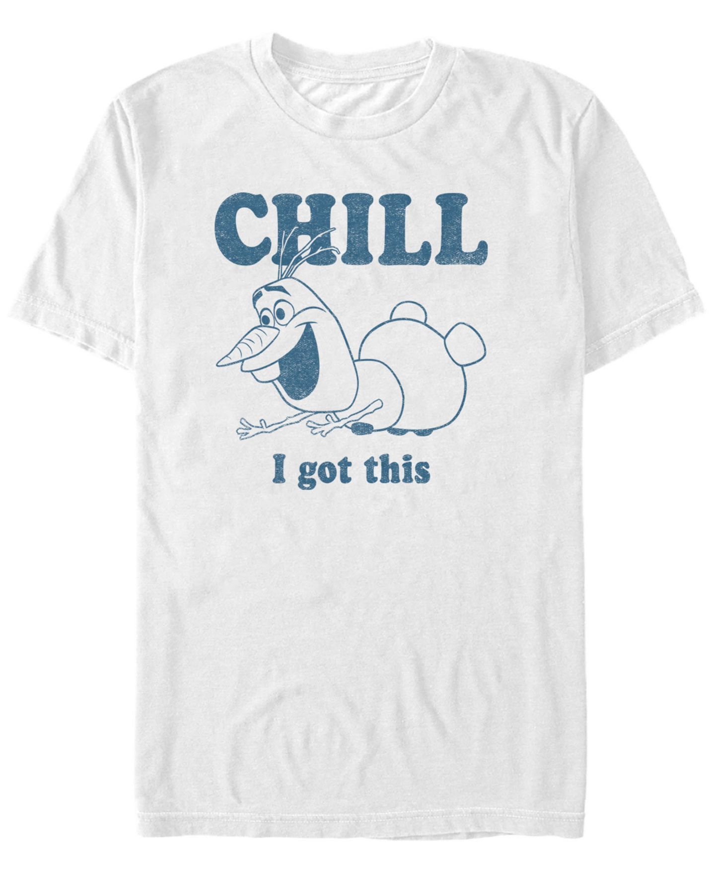 Мужская футболка Fifth Sun Disney Frozen Olaf Chill I Got this, Short Sleeve, цвет: Белый — фото 1