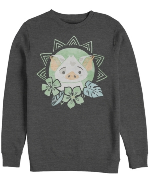 Disney Men's Moana Pua Cute Flower Crewneck Fleece