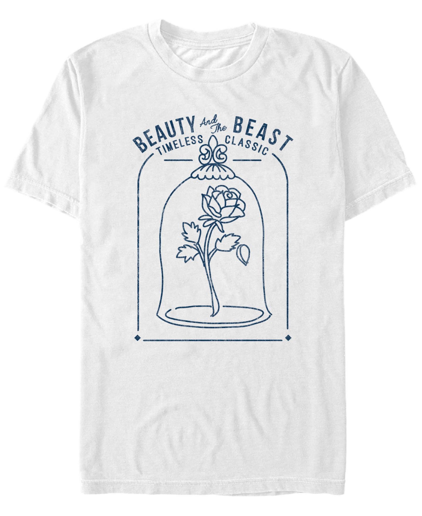 Мужская футболка Fifth Sun Disney Beauty and the Beast Classic Rose Glass, Short Sleeve, цвет: Белый — фото 1