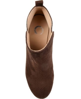 Journee Womens Mylee Medium and Wide Width Pull On Wedge Booties