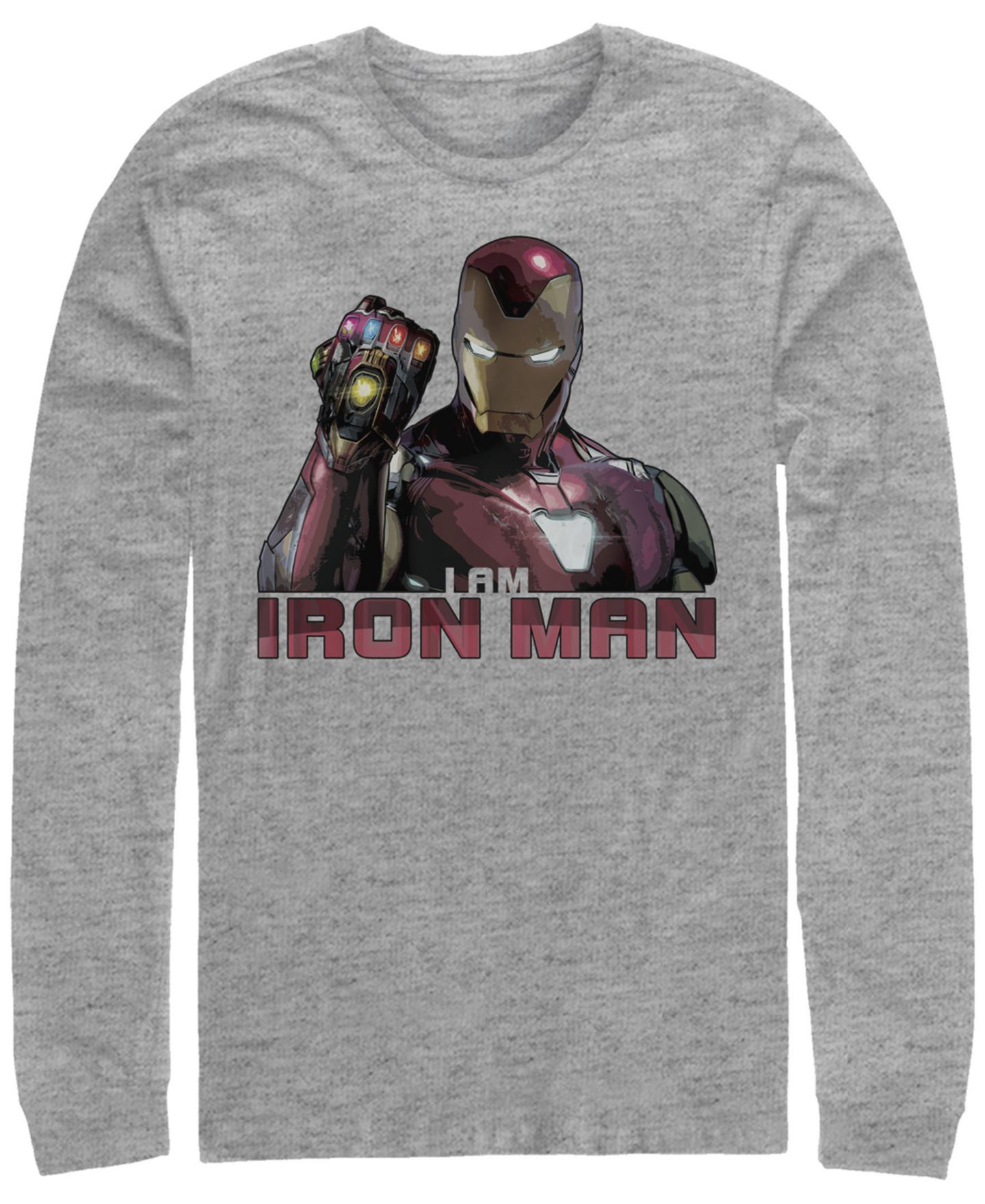 Мужская футболка Fifth Sun Marvel Avengers Endgame I Am Iron Man Gauntlet, Long Sleeve, цвет: Athletic H — фото 1