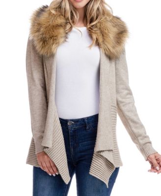 detachable fur collar