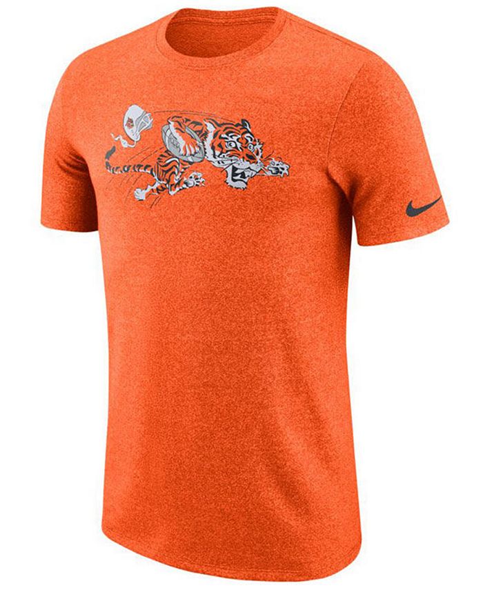 Nike Men's Cincinnati Bengals Marled Historic Logo T-Shirt - Macy's