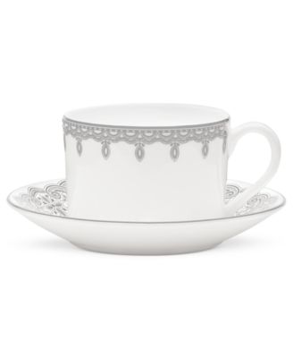 Waterford - Lismore Lace Platinum Cup & Saucer