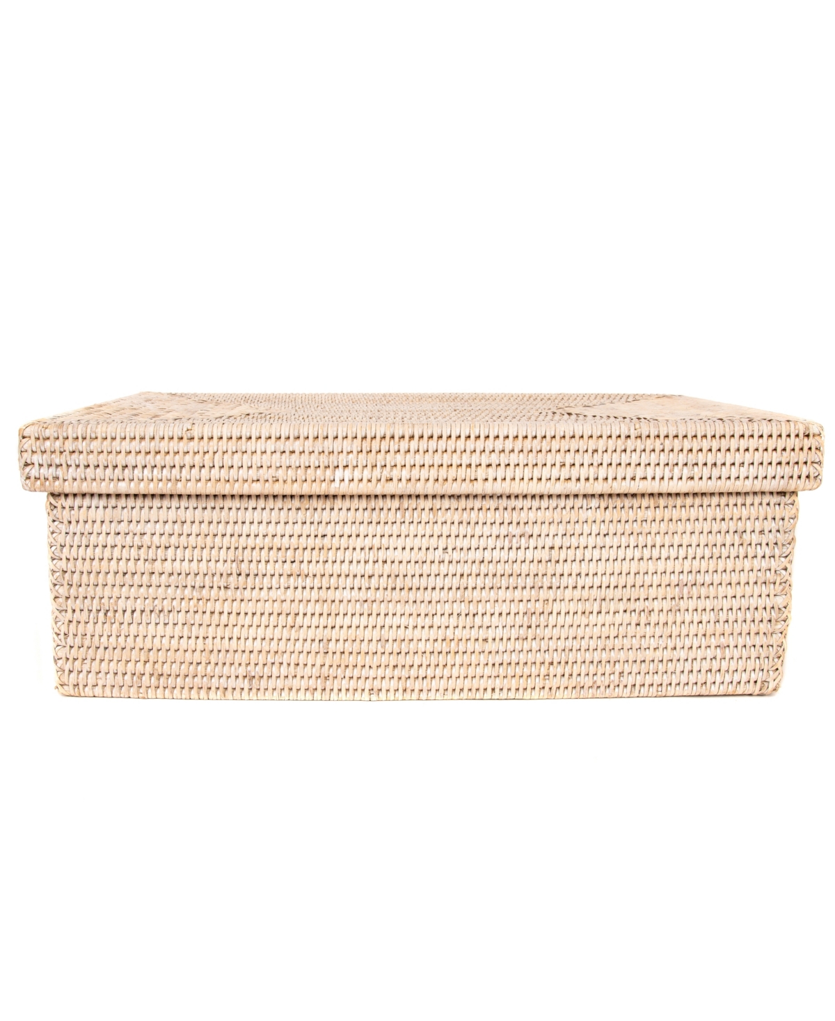 Shop Artifacts Trading Company Artifacts Rattan Rectangular Storage Box With Lid In Off-white