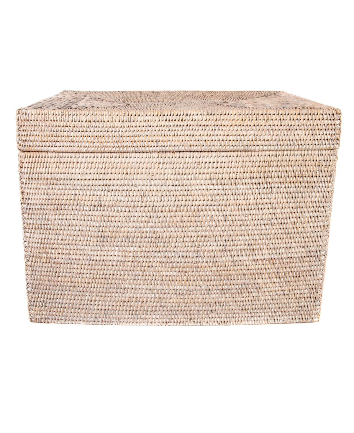 Shop Artifacts Trading Company Artifacts Rattan Rectangular Hinged Chest In Off-white