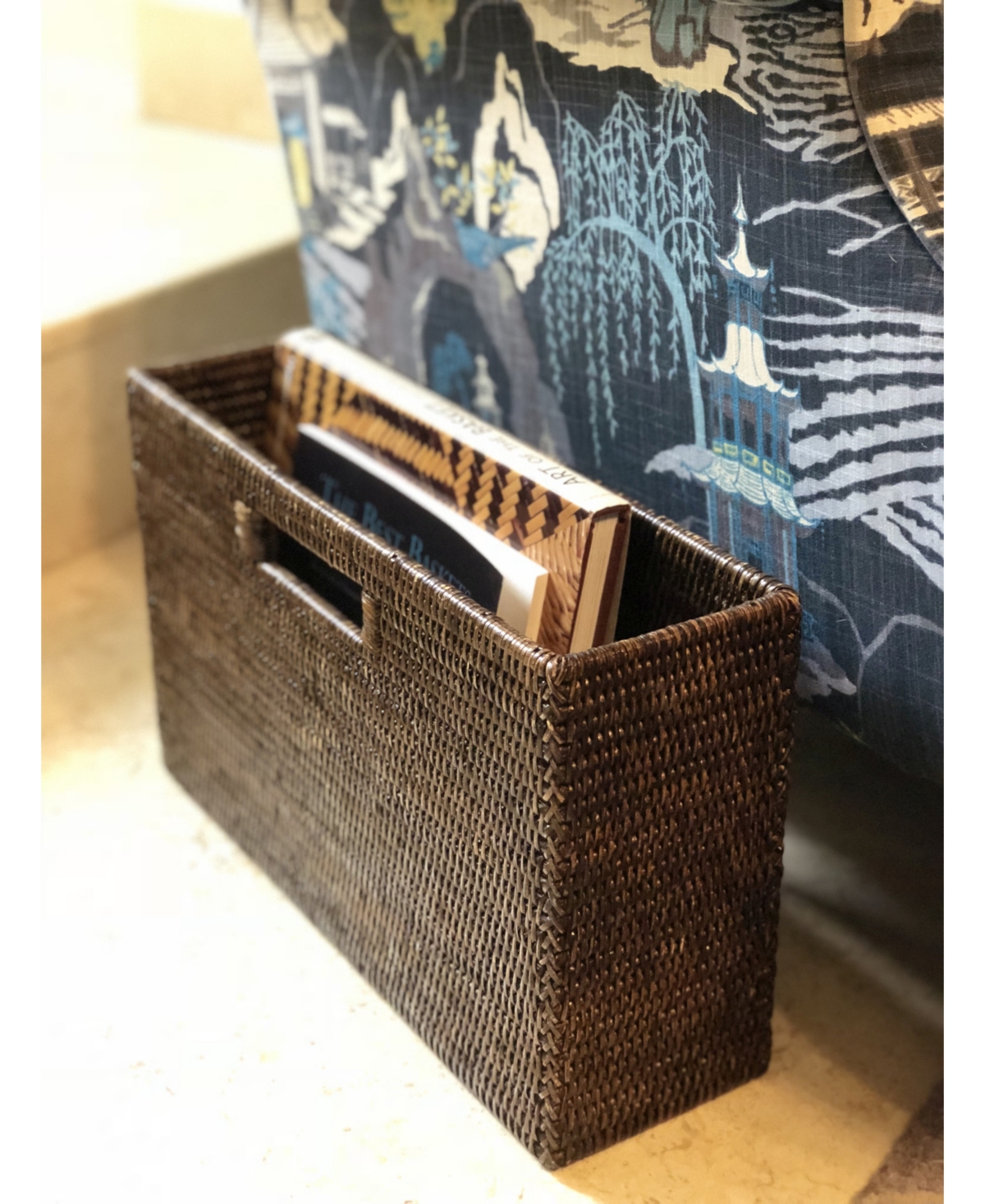 Artifacts Trading Company Rattan Rectangular Magazine Holder