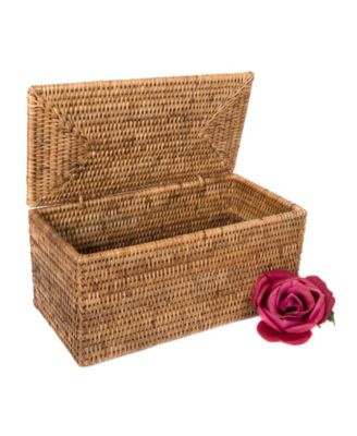 Rectangular Double Toilet Roll Holder with Hinged Lid