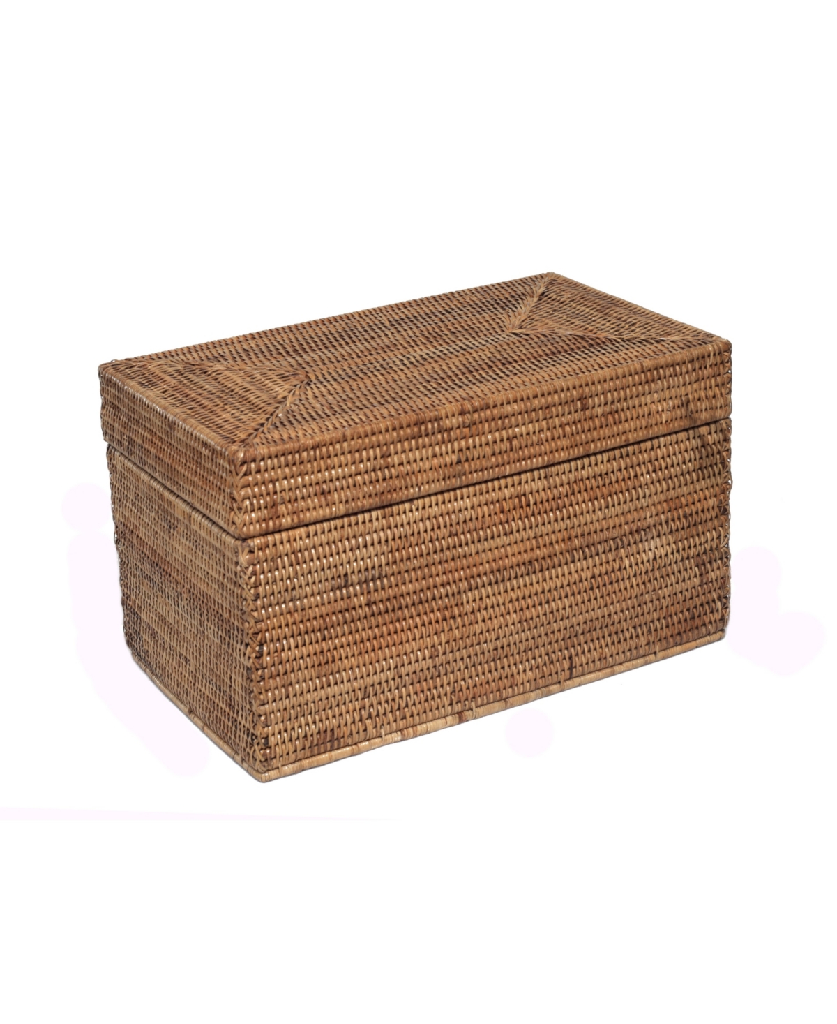 Shop Artifacts Trading Company Artifacts Rattan Rectangular Hinged Chest In Honey Brown