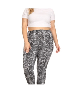 White Mark Plus Size Printed Leggings