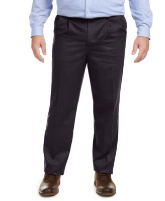 Pleated Creased Stretch Khaki Pants 