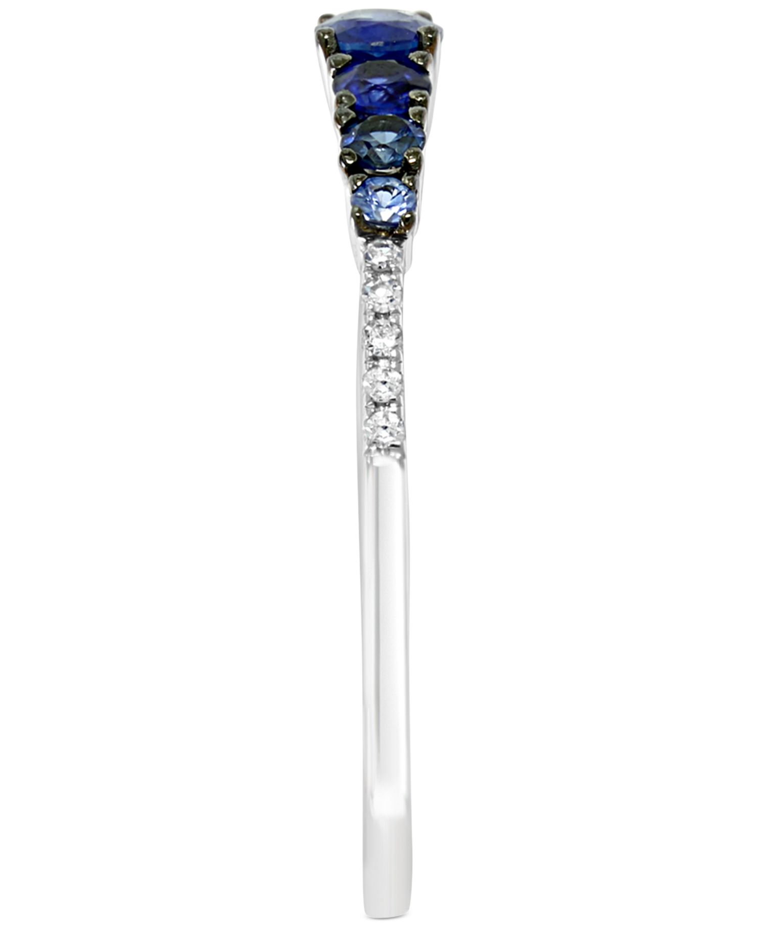 EFFY® Sapphire (1/2 ct. t.w.) & Diamond (1/20 ct. t.w.) Ring in 14k White Gold