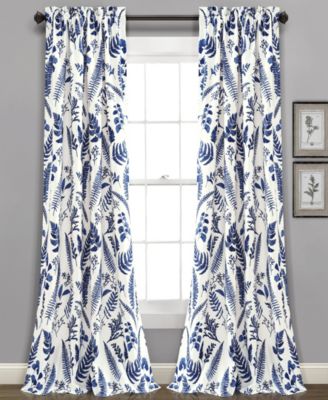 Devonia Botanical Print Curtain Sets