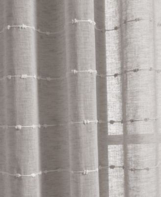 Lush Decor Farmhouse Textured Grommet Sheer Window Curtain Panels