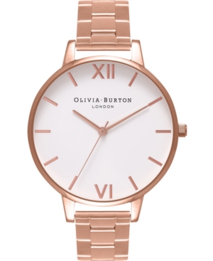 image of Olivia Burton Women-s Rose Gold-Tone Bracelet Watch 38mm