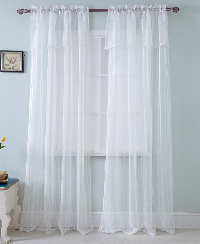 RT Designers Collection Gretchen 54" x 90" Sheer Curtain Panel With