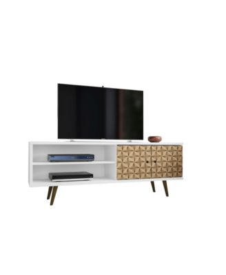 Manhattan Comfort Liberty 62.99" Mid Century - Modern TV Stand with 3 Shelves and 2 Doors