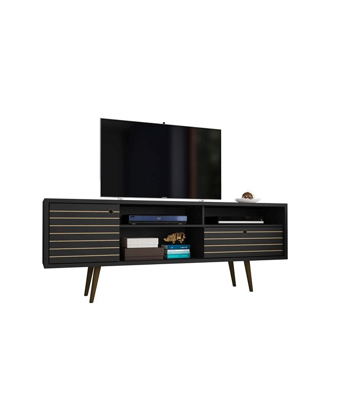 Manhattan Comfort Liberty 70.86" Mid Century Modern TV Stand with 4