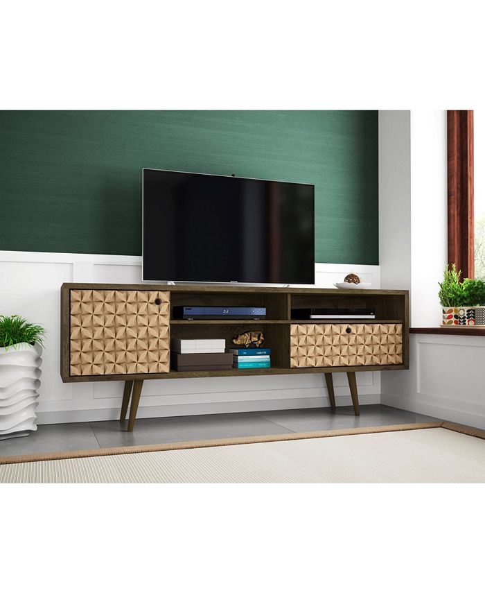 Manhattan Comfort Liberty 70.86" Mid Century Modern TV Stand with 4