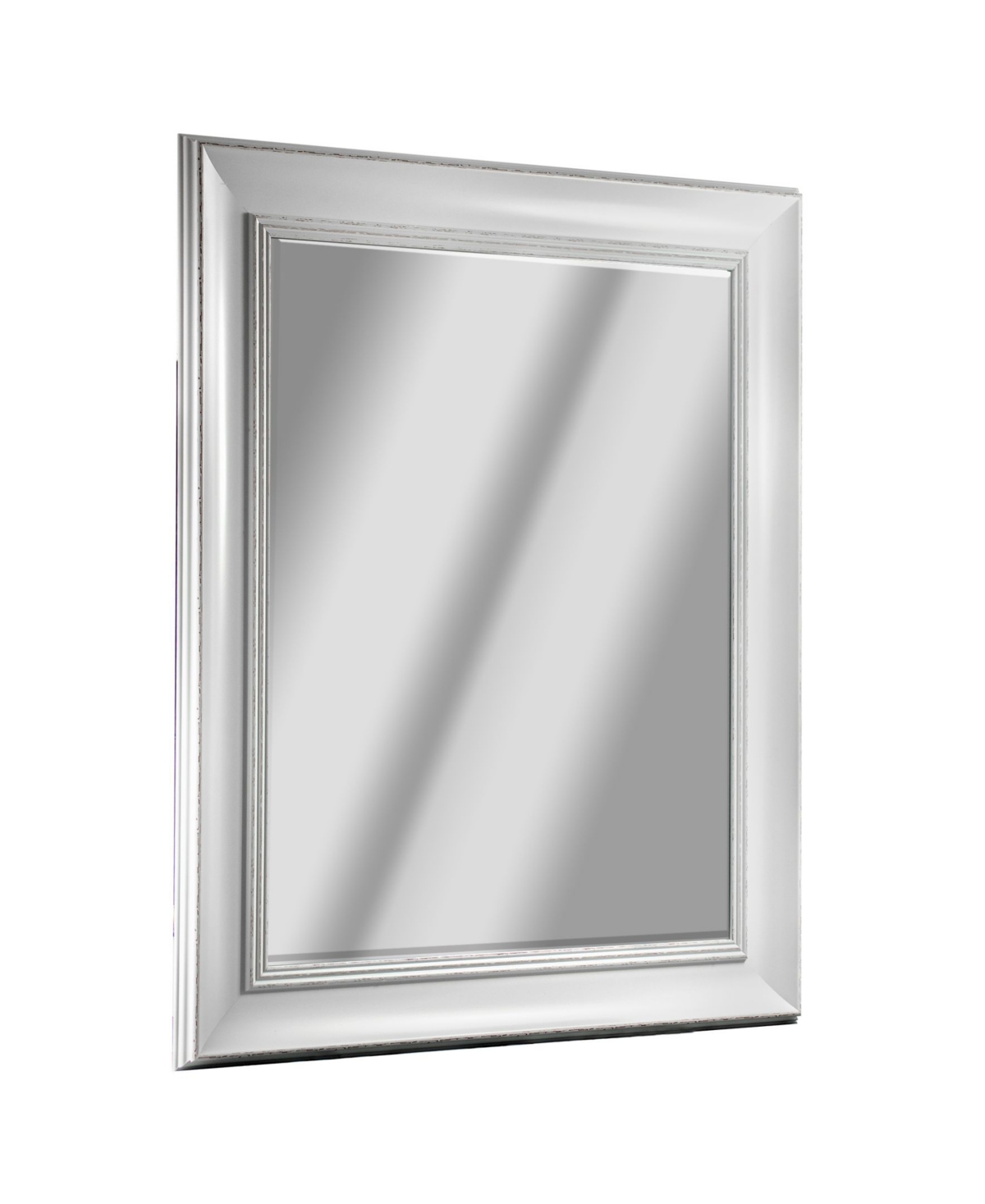 American Art Decor Camden Beveled Wall Vanity Mirror - White