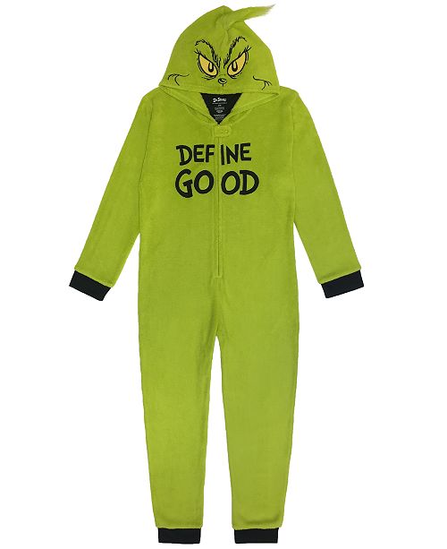 The Grinch Matching Kids Hooded Pajamas Online Only Reviews Bras Panties Lingerie Women Macy S