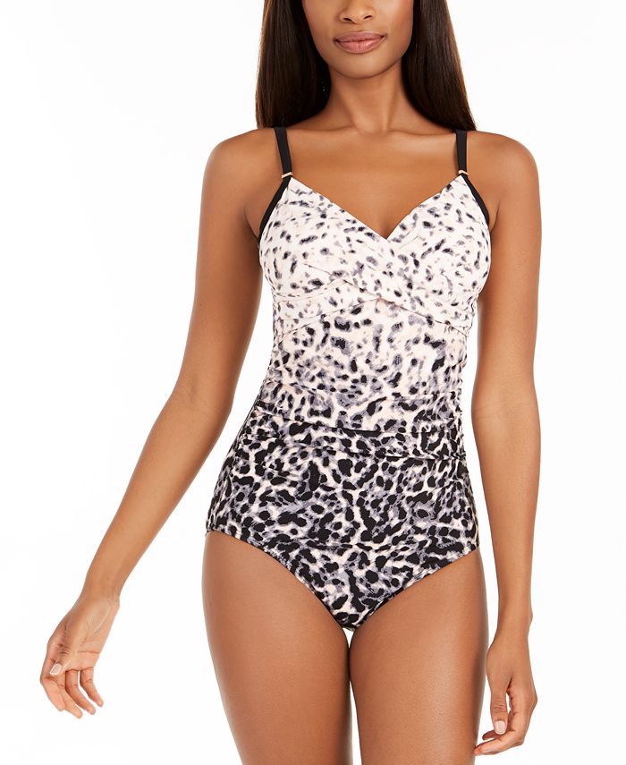 Calvin Klein Women's Twist Tummy-Control One-Piece Swimsuit, Created for  Macy's - Macy's