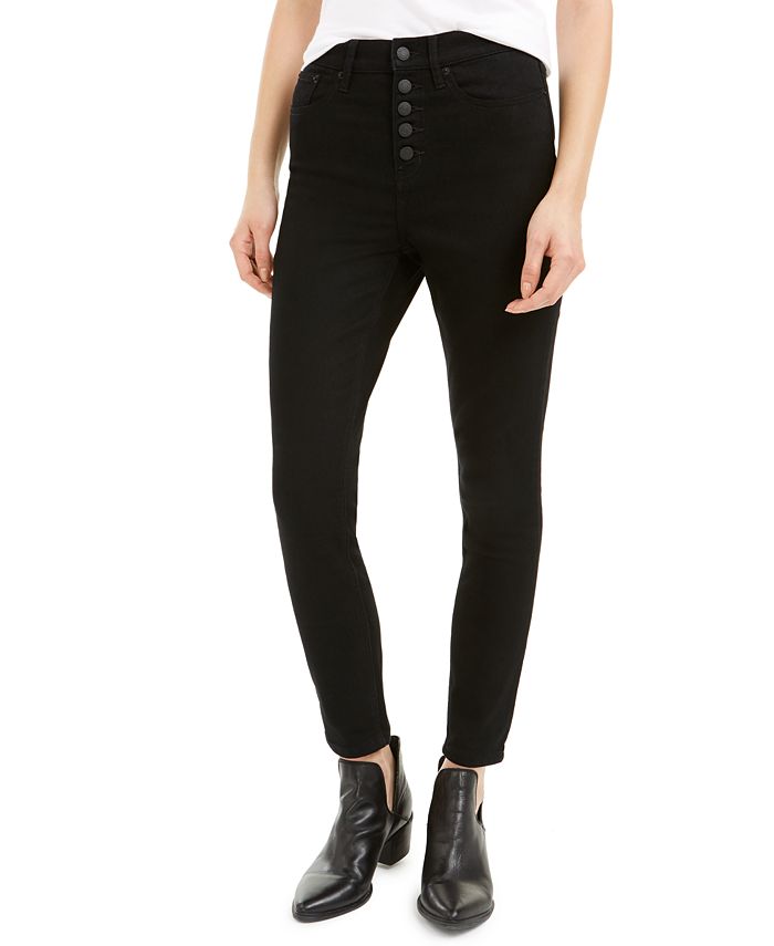 Calvin Klein Jeans Button-Fly High-Rise Skinny Jeans & Reviews - Jeans -  Juniors - Macy's