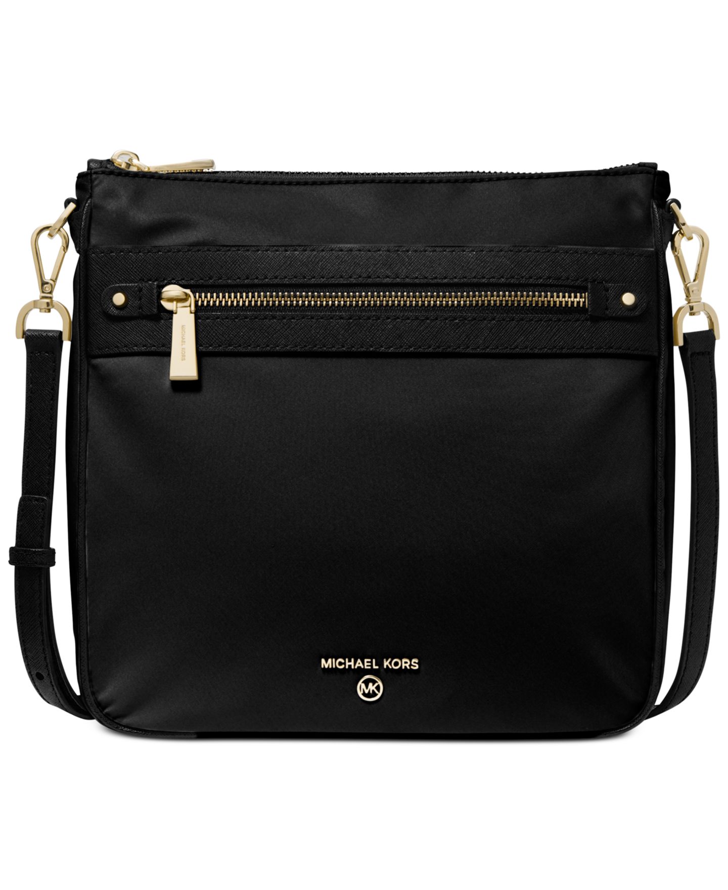 Женская сумка Michael Kors Jet Set Charm North South Nylon Crossbody, цвет: Чёрный / Золотой — фото 1