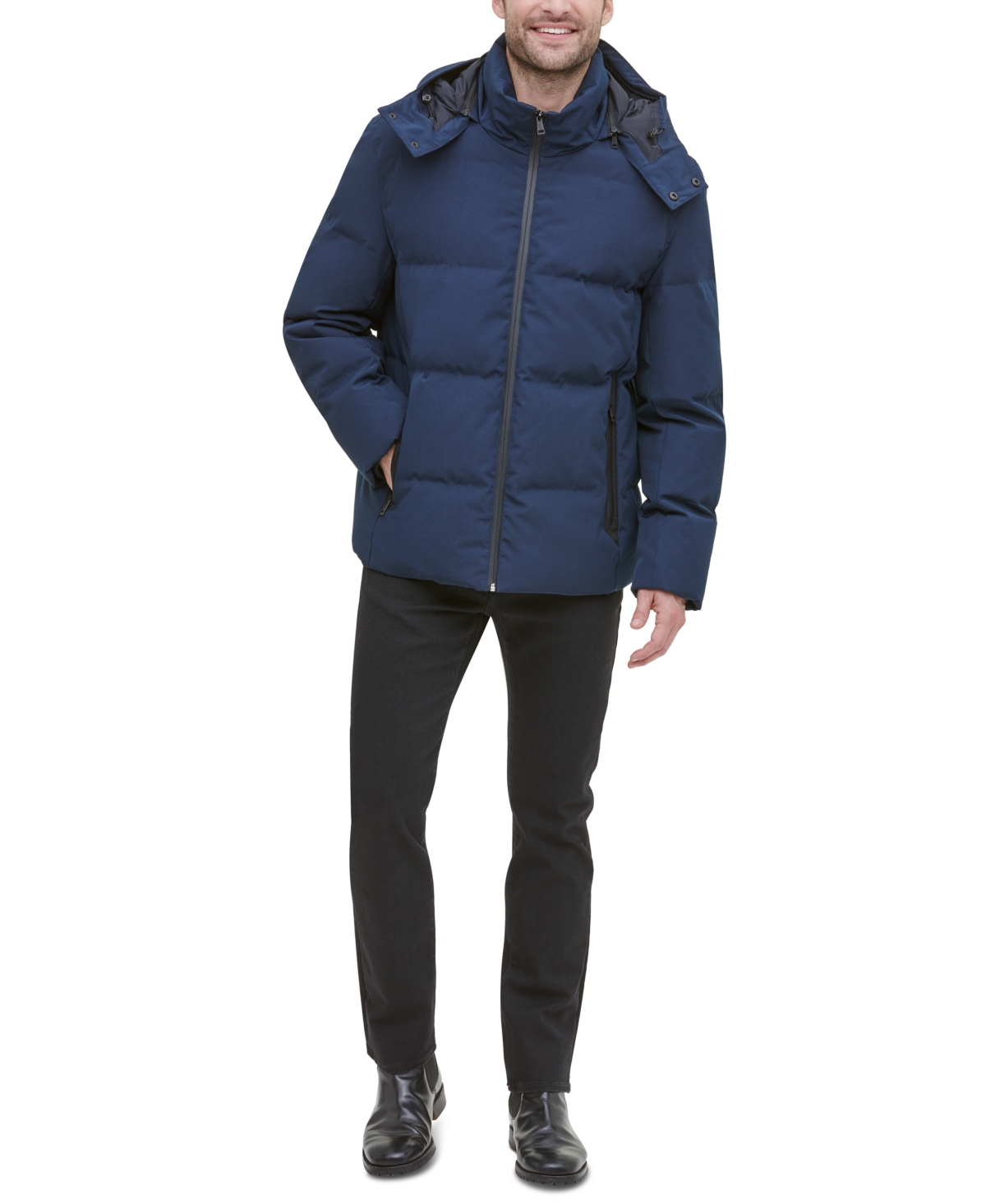 Men's Kenny Puffer Parka Jacket - Navy