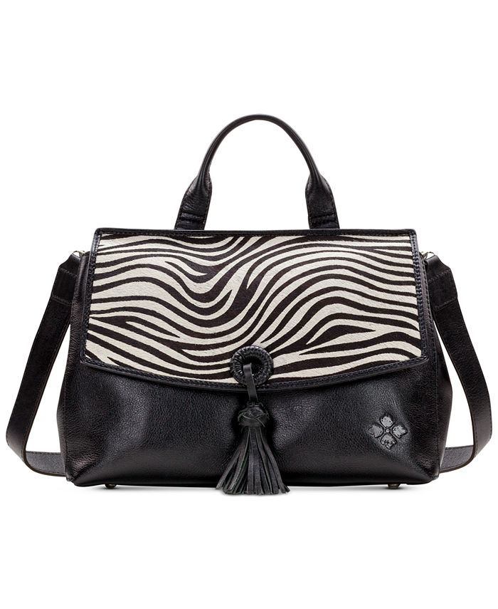 Patricia Nash Zebra Haircalf Mollia Leather Satchel Macy s