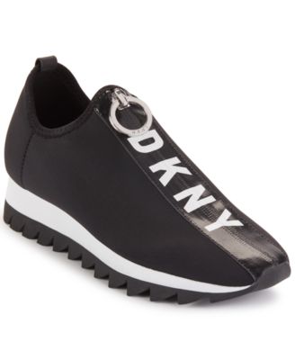 dkny black slip on sneakers