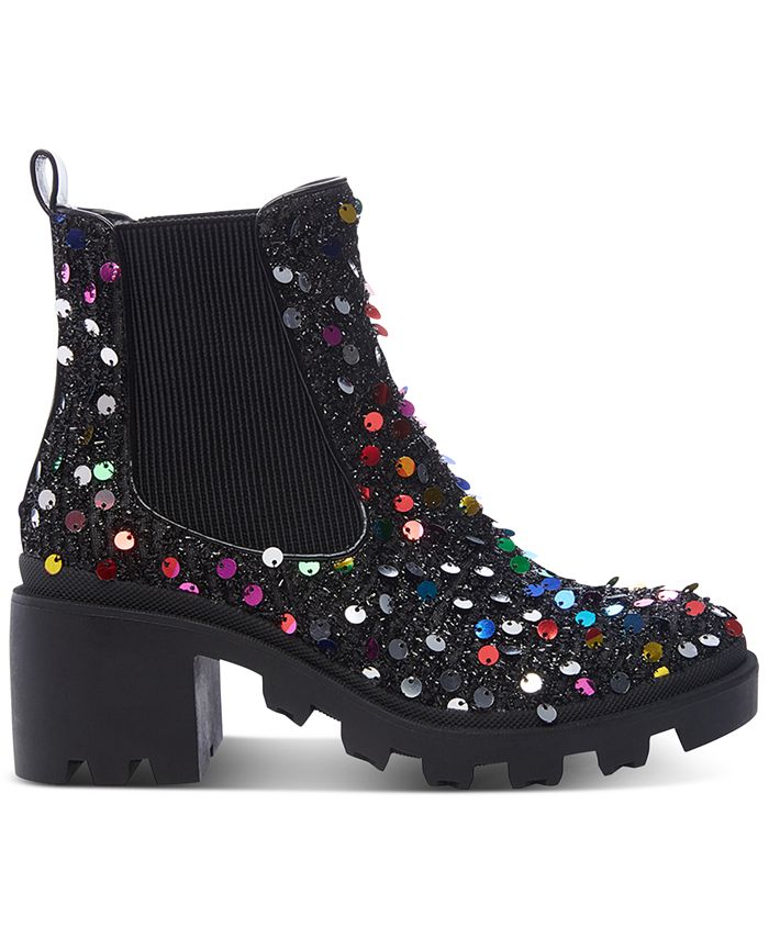 betsey johnson women's rowann block heel booties