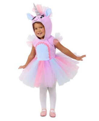Big Girls Pastel Unicorn Dress 