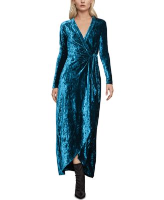 BCBGMAXAZRIA Velour Wrap Dress - Macy's