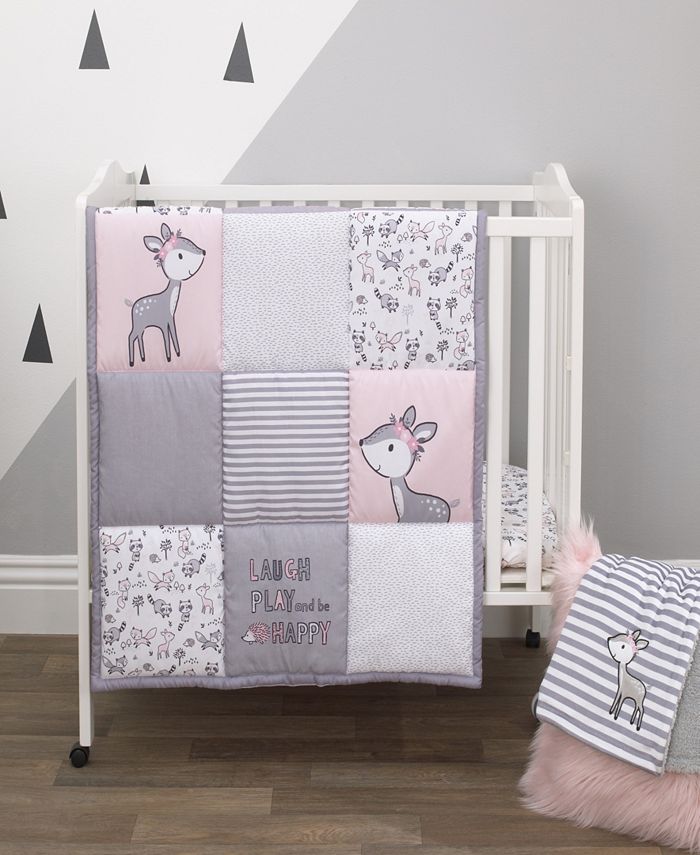 NoJo - Sweet Deer 3-Piece Crib Bedding Set