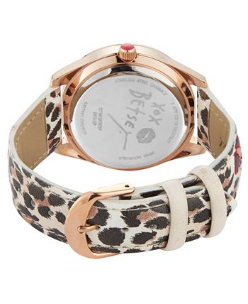Betsey johnson outlet leopard watch