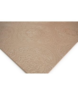 Faux Leather Hyde Park Slip Resistant Suede Backing Embossed 3D Surface Luxury 12" x 18" Place Mats - Set of 4