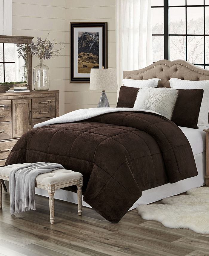 Cathay Home Inc Plush Faux Fur And, Cal King Bedding Comforters