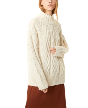 FRENCH CONNECTION NISSA CHUNKY CABLE-KNIT SWEATER