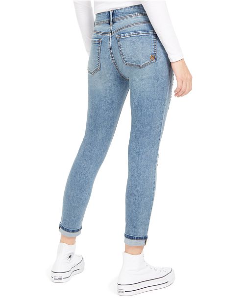 Indigo Rein Juniors' Ripped Cuffed Skinny Jeans & Reviews - Jeans - Juniors - Macy's