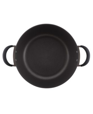 Symmetry Hard-Anodized Nonstick Induction Casserole Pan with Lid, 5.5-Quart, Black