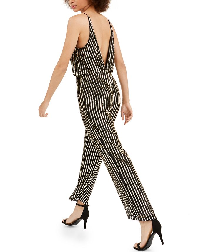 French Connection Celina Sequined Jumpsuit - Macy's