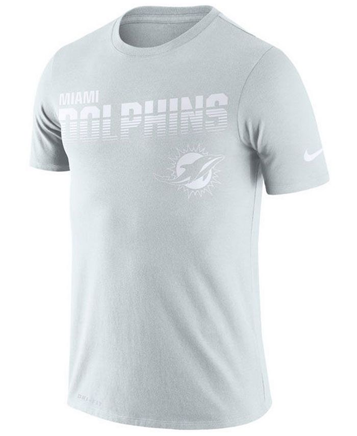 Men's Nike White Miami Dolphins Sideline Line of Scrimmage Legend  Performance T-Shirt