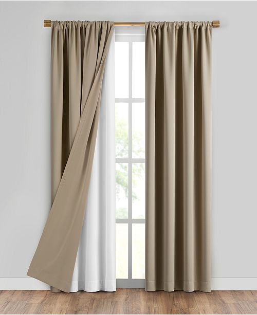 Elrene Extra Wide Draft Stop Thermal Curtain Liner 40 X92